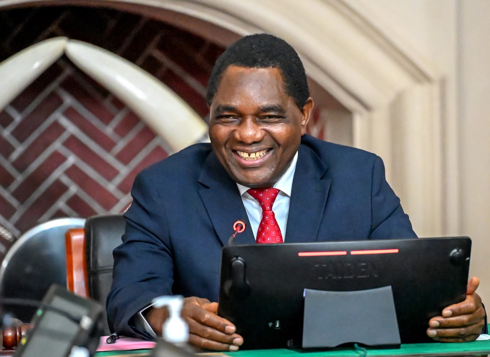 Hichilema Arrives For Inaugural Zimbabwe-Zambia BNC